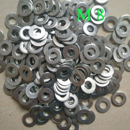 

Mizh 100pcs M8 Stainless Steel Metric Flat Washers Screw Repair Kit Tool