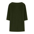 thumbnail image 5 of YLHFASHION T-Shirts Décontractés pour Femmes Grande Taille à Manches 3/4 Col Rond Mignons Tuniques Hauts T-Shirts Basiques Blouses T-shirt de Travail Business Haut jusqu'à 50 % de Rabais T-shirt à Manches Longues pour Femmes, 5 of 5