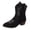 Black, variant on HEWUQI Embroidered Cowboy Boots for Women Suede Tassel Wide Calf Western Boots Slip on Bohemian Retro Dress Winter Shoes Brown Size 6