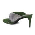 thumbnail image 3 of XYD Women Fashion Rhinestones Studded Band Flip Flops High Heel Open Toe Thong Sandals Dressy Party Shoes Size 13 Green, 3 of 4