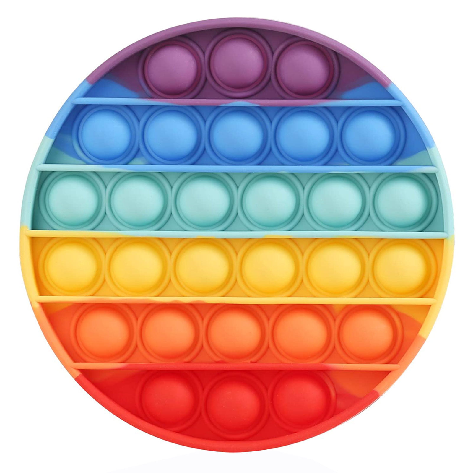 Details about   Push Pop Bubble Fidget Sensory Toy Silicone Stress Reliever Rainbow Octagon 