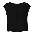 thumbnail image 6 of Mifsaly Cotton Linen Crop Tops Women Pleated Crewneck Summer Shirts Lightweight Breathable Beach Vacation Blouse Loose Casual Tshirts L, 6 of 9