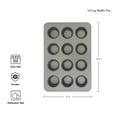 thumbnail image 3 of KitchenAid 12-Cup Aluminized Steel Nonstick Cupcake Pan and Muffin Tin, Contour Silver, 3 of 8