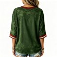 thumbnail image 4 of Bovemsi Womens Shirt Sleeve Tops Loose‑Fit V‑Neck Half‑Sleeve Prints Fashion Outfits Clothes XXL, 4 of 4