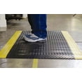 thumbnail image 3 of Duable  D23BKY 2 x 3 ft. Heavy Duty Diamond-Dek Sponge Anti-Fatigue Mats, Black with Yellow Border, 3 of 3