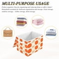 thumbnail image 6 of Yayeee Collapsible Cube Storage Bin with Lid Fabric Closet Decorative Basket with Handles, Orange Geometric Circles, 6 of 7