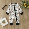 thumbnail image 2 of Hwmodou Girls Print Jumpsuits Unisex Cotton Blend Long Sleeve Cartoon Prints Pullover Romper Jumpsuit Clothes Fall Winter Party Jumpsuit,0-3M, 2 of 4