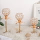 thumbnail image 4 of 1 candelabro de metal y cristal, decoración para velas (dorado), 4 of 6