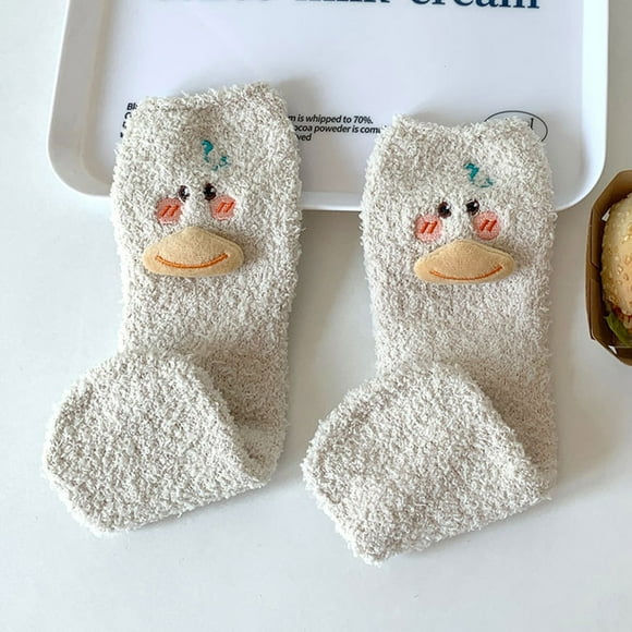 Socks Thermal Socks For Womens Coral Fleece Socks Stripe Socks Colorful Lightweight Athletic Socks Casual Socks Winter Socks Soft Warm Comfort Casual Funny Duck Print Socks Socks Sports Socks