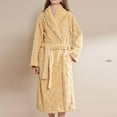 thumbnail image 2 of XuJwPNcy Women's Plush Fuzzy Robe Long Sleeve Soft Warm Nightgown Fall Winter Bathrobe Loose Sleepwear with Belt, 2 of 3