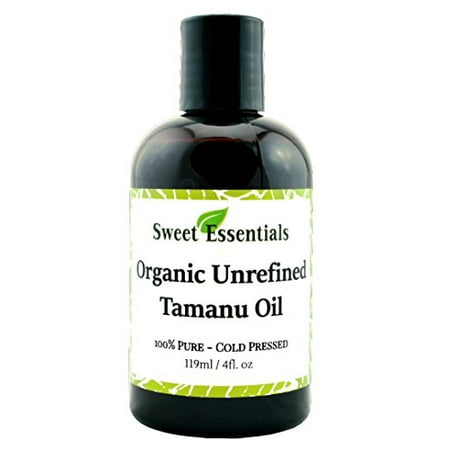 Organic Unrefined Tamanu Oil | 4oz | Imported from Tahiti | 100% Pure | Cold Pressed | Age Spot & Scar Reduction | Acne Prevention & Healing | Moisturizing | Treat & Prevent Eczema and Psoriasis (The Best Way To Treat Eczema)
