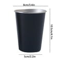 thumbnail image 2 of Gobelet d'Eau en Acier Inoxydable Noir Gobelet Portable en Métal Maison & Réutilisable, 2 of 2