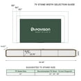 thumbnail image 6 of POVISON Fully-Assembled Minimalist Floating TV Stand for TVs up to 80",94" Modern Wall-Mounted Entertainment Center with 4 Drawers,Walnut & White, 6 of 9