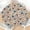 4thjul-star, variant on Cowhide Round Fitted Tablecloth with Elastic Edge,Water-Resistant Brown White Animal Cow Skin Spots Table Cover for 40-44" Found Tables Rustic Western Farmhouse Table Cloth for Dinner,Outdoor,Patio
