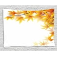 thumbnail image 1 of Autumn Tapestry, Maple Leaf Branches in Fall Season Environment Themed Digital Design, Wall Hanging for Bedroom Living Room Dorm Decor, 80W X 60L Inches, Yellow Orange and Brown, by Ambesonne, 1 of 2