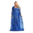 thumbnail image 6 of Women's Royal Queen Plus Size Long evening elegant Gown Maxi Formal Dress Hunter Green 22, 6 of 9