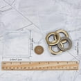 thumbnail image 6 of 1 Box 4Pcs 1 inch/25.5mm Eyelets Grommets Alloy Loop Snaps Bag Handle Connector Rings Antique Bronze Screw-in Round Findings for DIY Sewing Clothes Leather Crafts Bags Replacement Hardware, 6 of 9