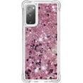 thumbnail image 2 of Compatible with Samsung Galaxy S20 FE Case Glitter Liquid Cute Clear Phone Case Floating Quicksand Shockproof Protective Bumper Silicone Soft TPU Case for Samsung Galaxy S20 FE Love Rose YB, 2 of 6