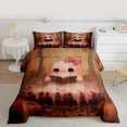 thumbnail image 2 of Manfei 3D Cute Bowknot Ghost Bedding Comforter Set, Happy Halloween Twin Comforter Sets, Teens Boys Girls Kids Reversible Bedding Set, Breathable Home Decor, 2pcs, 2 of 8