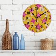 thumbnail image 3 of Yayeee 10" Wall Clock Battery Operated Quartz Round Silent Non-Ticking Home Decor, Large Pink Stars, 3 of 6