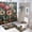 style-1, variant on Boho Vintage Floral 4PCS Shower Curtain Sets with Rugs with Non-Slip Bath Mat Toilet Rug,72" X 72"