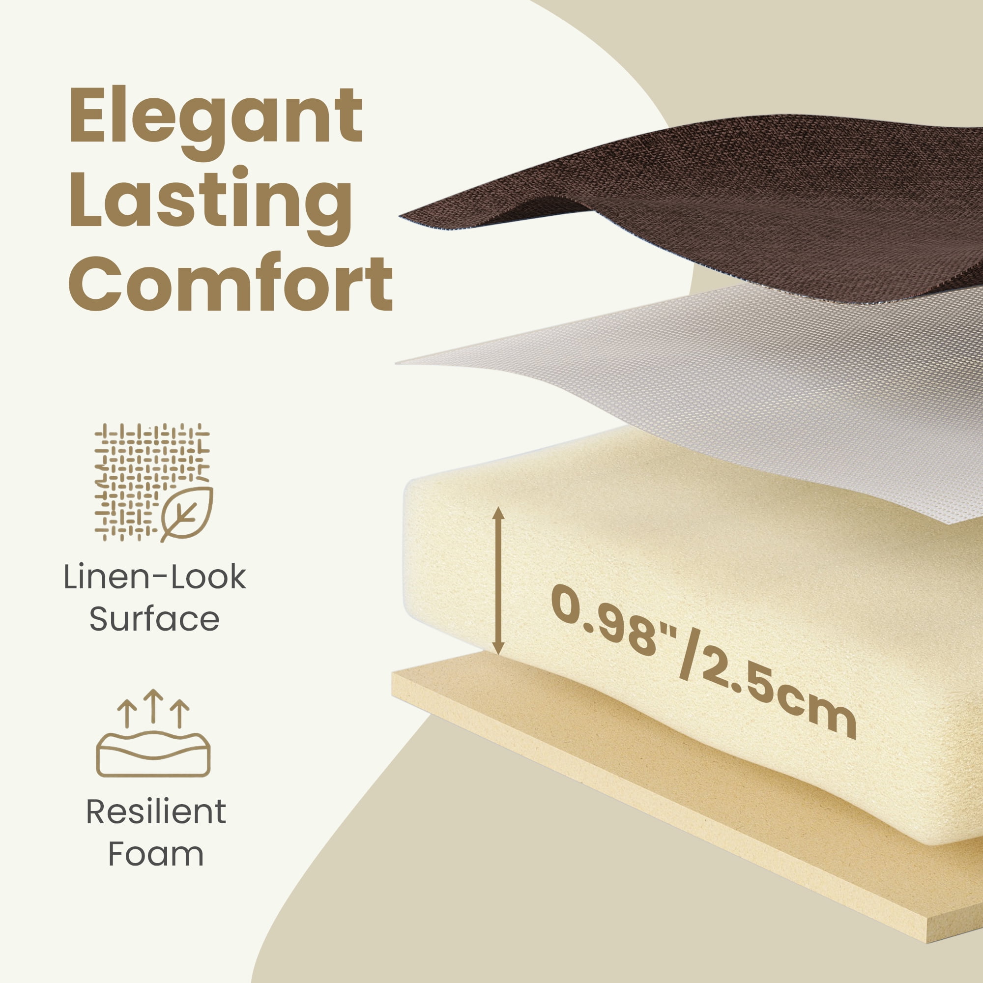 Ledrem Brown Foldable Storage Ottoman Bench with 660lb Capacity
