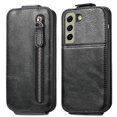 thumbnail image 2 of SaniMore for Samsung Galaxy S21 FE Magnetic Closure Top & Bottom Flip Wallet Case, Premium PU Leather Cover with Car Mount Card Slot & Adjustable Kickstand Full Body Protective Shell, Black, 2 of 9