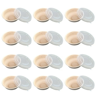 25 Pcs Containers for Food Storage Packaging Boxes with Lids Paper Meal Prep Soup Bowl