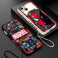 thumbnail image 4 of Funda de teléfono con póster de Los Vengadores de Marvel para Apple iPhone 15 14 13 12 11 Pro Max Plus 8 7 SE, funda Capa de cuerda izquierda líquida, 4 of 5