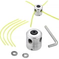 thumbnail image 1 of Cabezal de desbrozadora universal Líneas de aluminio Cabezal de desbrozadora Cabezal de carrete de doble línea Línea de nylon para desbrozadora, 1 cabezal de línea + 4 líneas, una pieza Qyroadwolf kaili Sencillez, 1 of 5