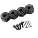 thumbnail image 4 of Adaptador de transmisión de bujes de rueda hexagonal de aleación de aluminio 4x con pasadores para SCX10 CC01 RC accesorios de coche todoterreno 8 mm negro Yotijar Adaptador hexagonal para cubo de rueda, 4 of 7