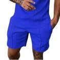 thumbnail image 2 of TopLLC Mens Shorts, Men pants Men's Cotton Elastic Drawstring Color Sports Pocket Shorts, 2 of 6