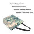 thumbnail image 3 of FORMRS Womens Canvas Tote Bag with Zipper Inner Pocket Shoulder Handbag, Floral Forest Pattern, 3 of 7