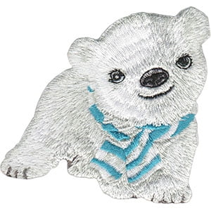 Polar Bear Patch - ANIMAL CLUB POLAR BEAR, Officially Licensed, Iron-On / Sew-On, Embroidered PATCH - 3