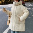 thumbnail image 6 of Niaviben Long Puffer Coat Women Puffer Jacket Womens with Hood Padded Coats Women Jackets Down Jacket Warm Jackets for Women's Jackets White M, 6 of 7