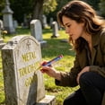 thumbnail image 4 of 1PCS Pen Stone TouchUp Pen for Restoring Faded Inscriptions Memorial Day Decoration Quick-Drying, Strong Coverage, WeatherResistant Ideal for GravestoneLettering, 4 of 9