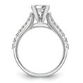 thumbnail image 2 of 14K White Gold Ring Band Engagement Semi Mount Peg Set center Stone Mounting Diamond Round, 2 of 7