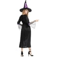 thumbnail image 4 of Halloween Witch Costume for Women, Halloween Gothic Witch Dresses for Fancy Dress Party Purple XL, 4 of 7