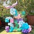 thumbnail image 4 of Kit de guirnaldas de globos de sirena, 119 Uds., decoraciones de fiesta con arco de cola de sirena con globos rosas, morados y azules, 4 of 4