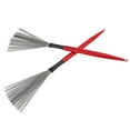 thumbnail image 3 of Drum Brush, Maple Rubber Steel Wire Instrument Brush 2PCS Compact  For Drummer, 3 of 7