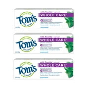 Tom's of Maine Whole Care Toothpaste, Peppermint, 4.0oz 3 Pack
