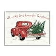 thumbnail image 4 of Home For Christmas Inspirational Trees in Red Truck Transportation Graphic Art Framed Art Print Wall Art, 4 of 5
