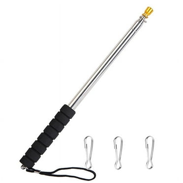 Kikuo 2M Portable Telescopic Handheld Flag Pole, 2 Extendable Flagpole