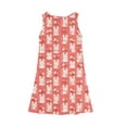 thumbnail image 4 of LTTVQM Easter Dresses for Girls Egg Bunny Print Cute Sleeveless Sundresses Casual Crew Neck Midi Dress Trendy Church Dresses Red 9-10 Years, 4 of 5