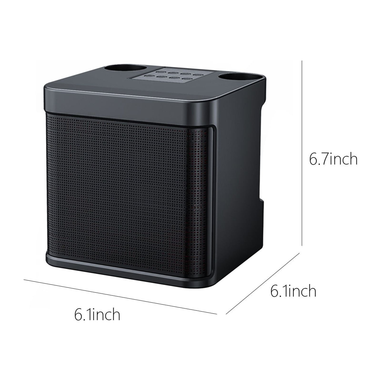 Byujiro Mini Karaoke Machine with 2 Wireless Microphones for Adults and Kids, 3000mAh Portable Microphone Speaker Set, Bluetooth 5.0 Rechargeable PA System Stage Subwoofer