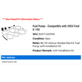 thumbnail image 2 of Fuel Pump - Compatible with 2003 Ford E-150, 2 of 2