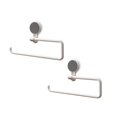 thumbnail image 1 of Oleegame 2PC Spoon And Lid Rest Paper Towel Rack Punching Wall Mounted Roll Paper Rack Plastic Wrap Storage Rack Towel Rack White, 1 of 9