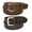 Brown Basketweave and Brown Plain, variant on CTM  Leather Removable Buckle Belts (Pack of 2) (Men)