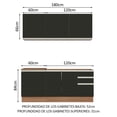 thumbnail image 3 of Cocina Integral Completa Modular Madesa Glamy 180cm MN 05, 3 of 5