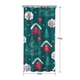 thumbnail image 5 of Dark Green Christmas Tree and House Pattern Shower Curtain 36"x72" ,Bathroom Decorative Shower Curtains Set with 12 Hooks,Modern Waterproof Washable Shower Curtain, 5 of 6